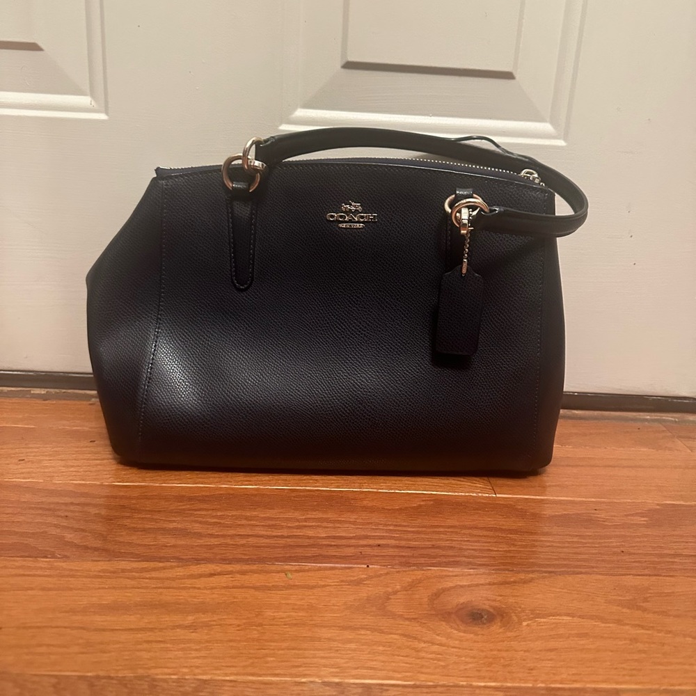 Navy blue coach purse